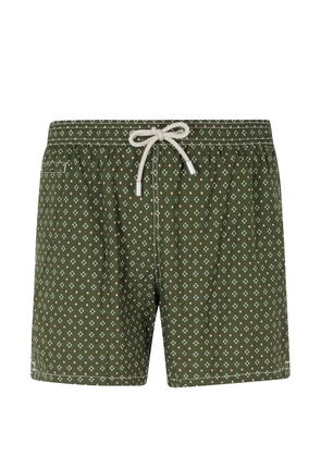 MC2 Saint Barth Lighting Micro geometric-print swim shorts - Green