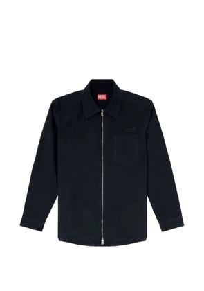 Diesel Oval D logo zip-up shirt - Blue