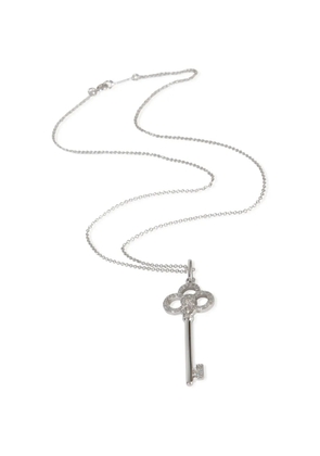 Tiffany & Co. Pre-Owned Crown Key diamond necklace - Silver