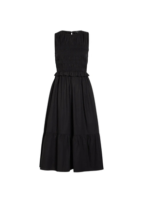 Rails Rialto shirred ruffled midi dress - Black