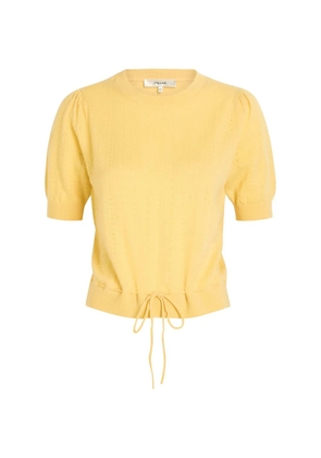FRAME Charm drawstring-waist sweater - Yellow