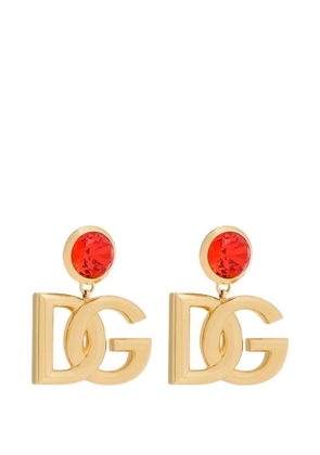 Dolce & Gabbana clip earrings with logo - Gold