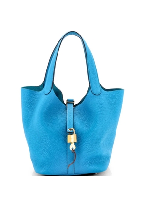 Hermès Pre-Owned Picotin Lock Bag Clemence MM bucket bag - Blue