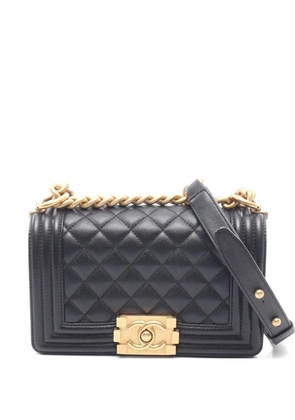CHANEL Pre-Owned 2019 Boy Chanel Caviar-leather mini bag - Black