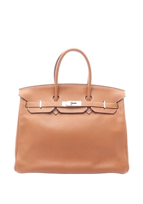 Hermès Pre-Owned 2008 Taurillon Clemence Birkin Retourne 35 handbag - Brown
