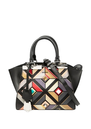 Fendi Pre-Owned 2010-2026 Mini Calfskin Studded Geometric 3Jours satchel - Black
