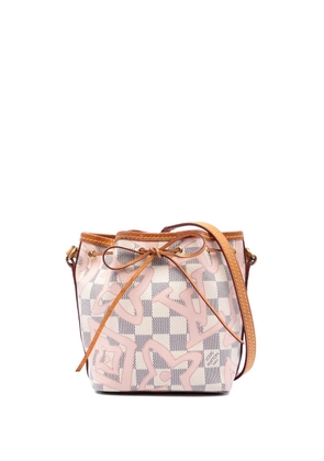Louis Vuitton Pre-Owned 2017 Damier Azur Tahitienne Nano Noe bucket bag - White
