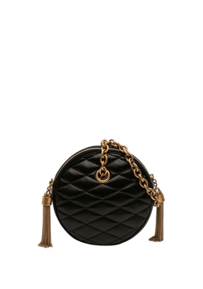 Saint Laurent Pre-Owned 2021 Quilted Le Maillon Round Tassel Chain crossbody bag - Black
