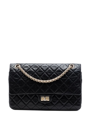 CHANEL Pre-Owned 2008-2009 Quilted Aged Calfskin Reissue 2.55 Double Flap 226 shoulder bag - Black