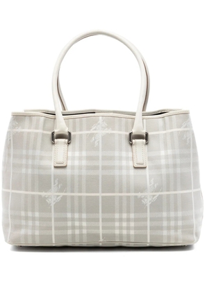 Burberry Pre-Owned 2018-2023 Haymarket Check Canvas tote bag - Grey