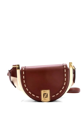 Fendi Pre-Owned Moonlight Flap Bag Leather with Plexiglass Detail crossbody bag - Brown