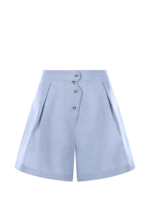 Mia Peculiar wave-detail shorts - Blue