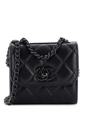 CHANEL Pre-Owned So Black Trendy CC Clutch with Chain Quilted Lambskin Small shoulder bag