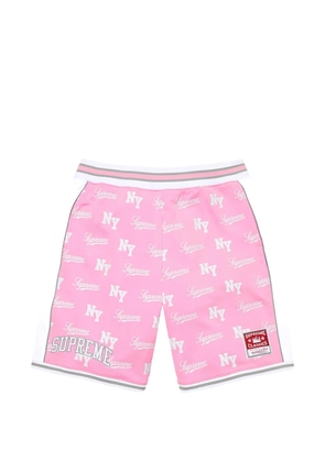 Supreme x Mitchell & Ness® monogram basketball shorts - Pink