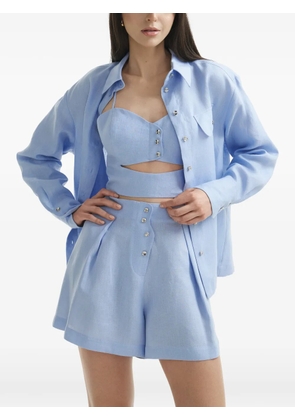 Mia Peculiar button-fastening shorts - Blue