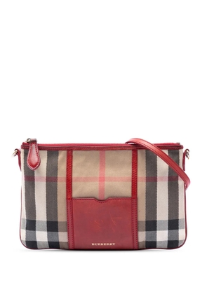 Burberry Pre-Owned 2000-2017 House Check Canvas crossbody bag - Brown