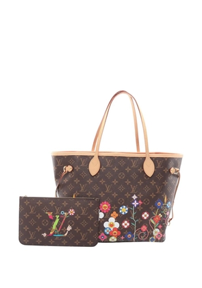 Louis Vuitton Pre-Owned 2010-2026 Takashi Murakami Monogram Superflat Floral Neverfull MM tote bag - Brown