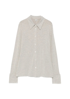 TOTEME long-sleeve button-front shirt - Grey