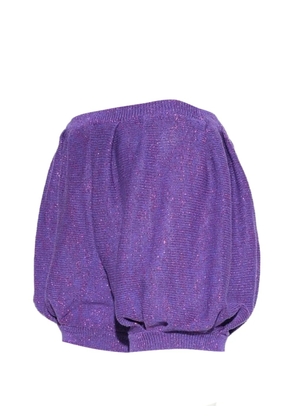 Sophia Webster Princess glitter-knit shorts - Purple