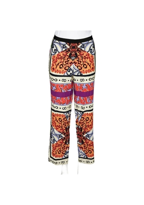 Etro Pre-Owned paisley-print straight-leg trousers - Orange