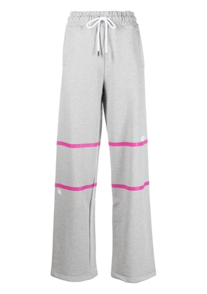 GCDS logo-print drawstring-waistband track pants - Grey