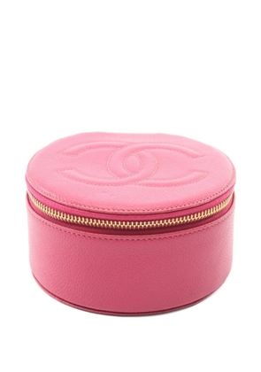 CHANEL Pre-Owned 1994-1996 Coco Mark Caviar leather jewelry case - Pink