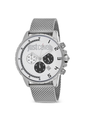 Just Cavalli stainless-steel 44mm watch - Silver