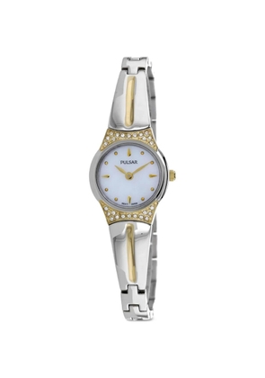 PULSAR Classic crystal-embellished 20mm watch - White