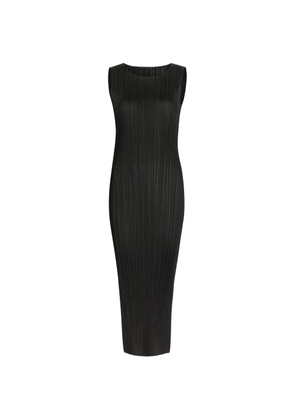 Pleats Please Issey Miyake sleeveless midi dress - Black