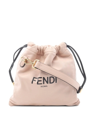 Fendi Pre-Owned 2000s Roma logo-print bucket bag - Neutrals