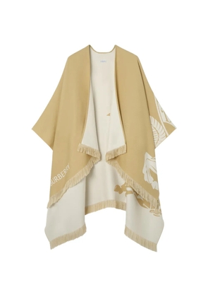 Burberry Knight wool-silk-cashmere cape - Neutrals