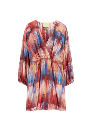 MOMONÌ Luno printed silk mini dress - Red