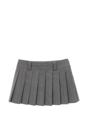 Miu Miu Pre-Owned 2010 pleated pinstripe mini skirt - Grey