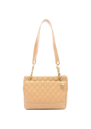 CHANEL Pre-Owned 1991-1994 matelassé Caviar leather shoulder bag - Neutrals