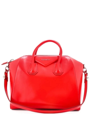 Givenchy Pre-Owned Glazed Leather Antigona Satchel - Red