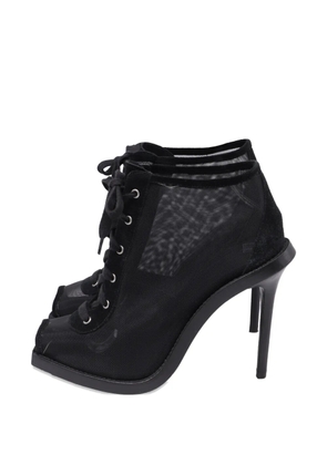 Versace mesh lace-up sandals - Black
