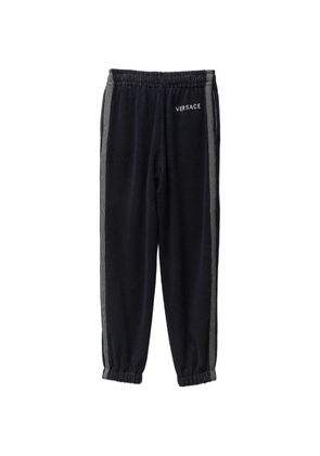 Versace Home cotton-terry jacquard sweatpants - Blue