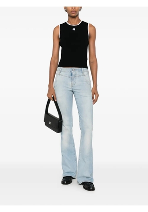AMIRI logo-embroidered ribbed-knit tank top - Black