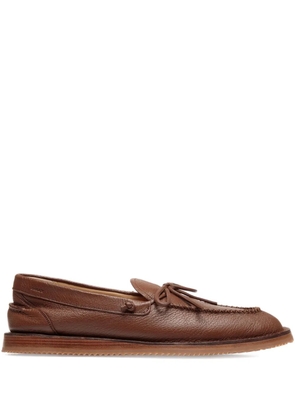 Bally Florida grained-leather loafers - Brown