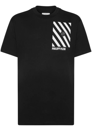 Philipp Plein logo-appliqué cotton T-shirt - Black