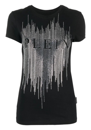 Philipp Plein crystal-embellished logo T-shirt - Black