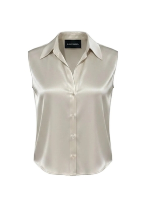 Black Label satin-finish blouse - Neutrals