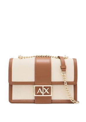 Armani Exchange logo-buckle cross body bag - Neutrals
