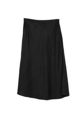Gant side-zip midi A-line skirt - Black
