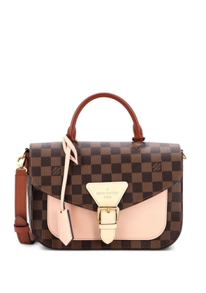 Louis Vuitton Pre-Owned Beaumarchais Handbag Damier with Leather shoulder bag - Brown