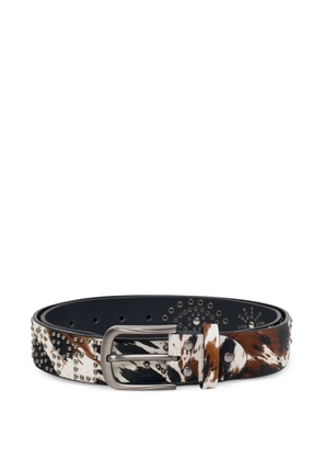 KidSuper studded horse-hair belt - Brown