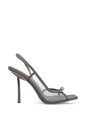 Le Silla crystal-buckle mesh sandals - Grey