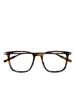 MONT BLANC EYEWEAR tortoiseshell square-frame glasses - Brown