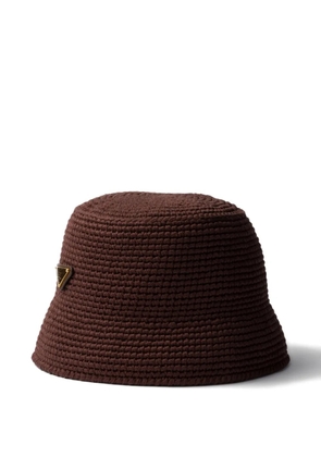 Prada crochet bucket hat - Brown