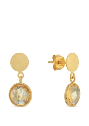 AUREE JEWELLERY Salina citrine drop earrings - Gold